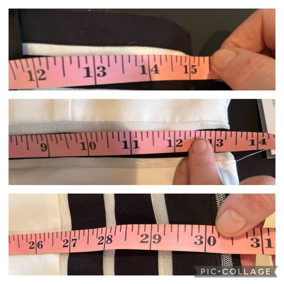 New Ann Taylor Strapless Striped Fit Flare Midi Dress Black White Piping 2P NWT - Picture 15 of 15